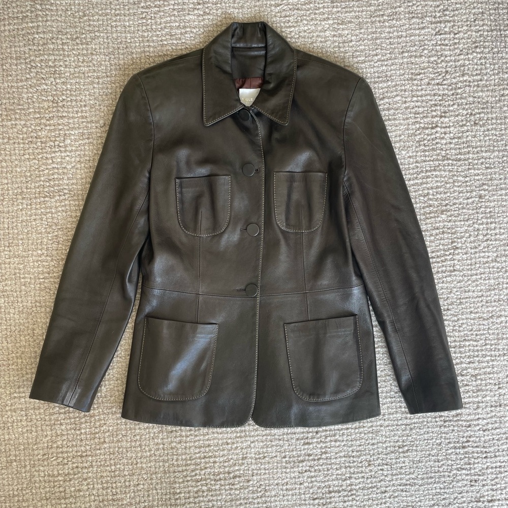 Paule Ka Leather Blazer